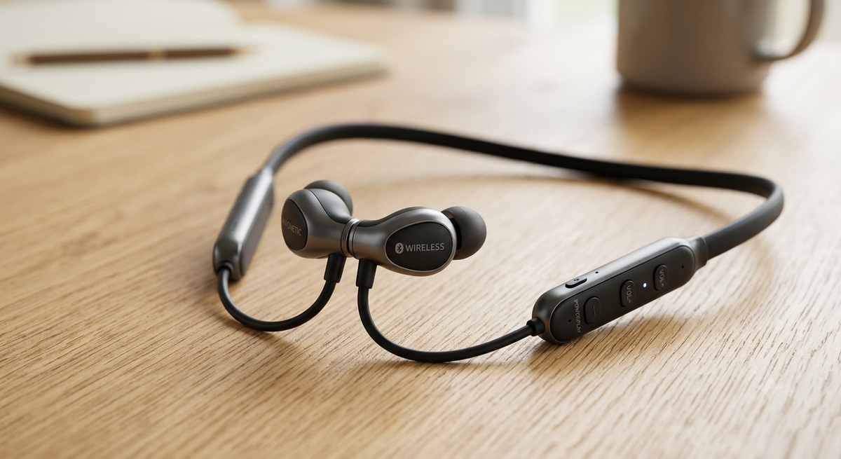 Magnetic Wireless Neckband Handfree