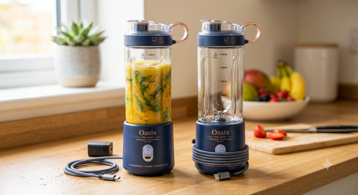 BlendGo Pro | 6-Blade USB Rechargeable Portable Juicer & Smoothie Blender