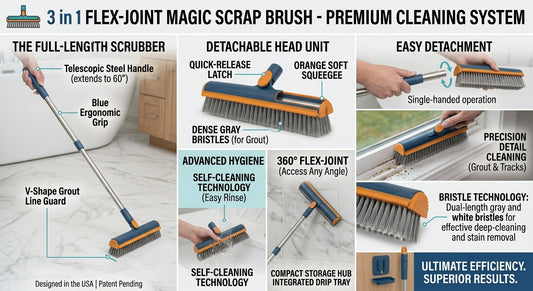 3-in-1 Multipurpose Window & Floor Wiper Brush