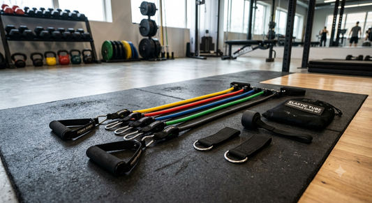 Latex Elastic Resistance Bands with Foam Handles – Heavy-Duty Pull Rope Exercise Band for Home Gym